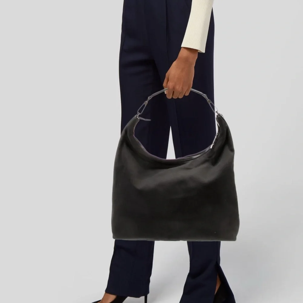 GUCCI Black Nylon Hobo Shoulder Bag